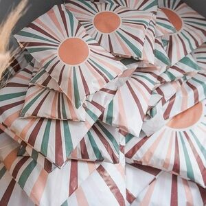 Set of 25 Boho Poly Mailers 14x17 & 25 Matching Thank You Cards 4x6